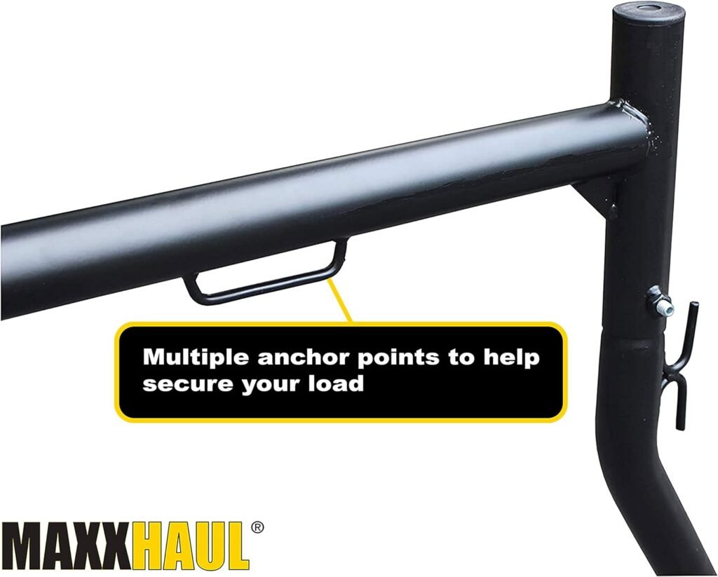 MaxxHaul 50241 Adjustable Steel Pick Up Truck Ladder Utility Racks-Pair, Black